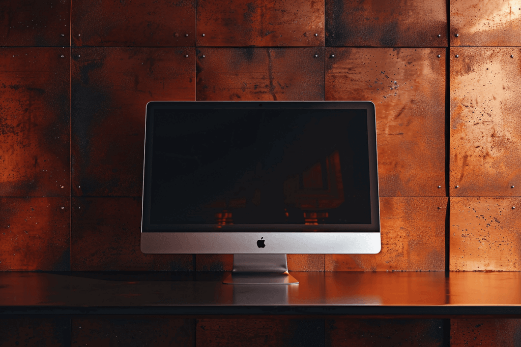 Metal Office Desk with computer