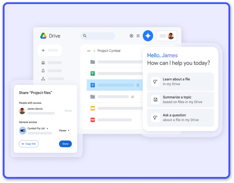 Screenshot of the Google Drive Software, which workers usually use for office or remote work