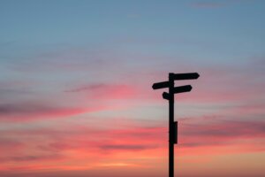arrows that are pointing in different directions, which demonstrates that you have a lot of paths