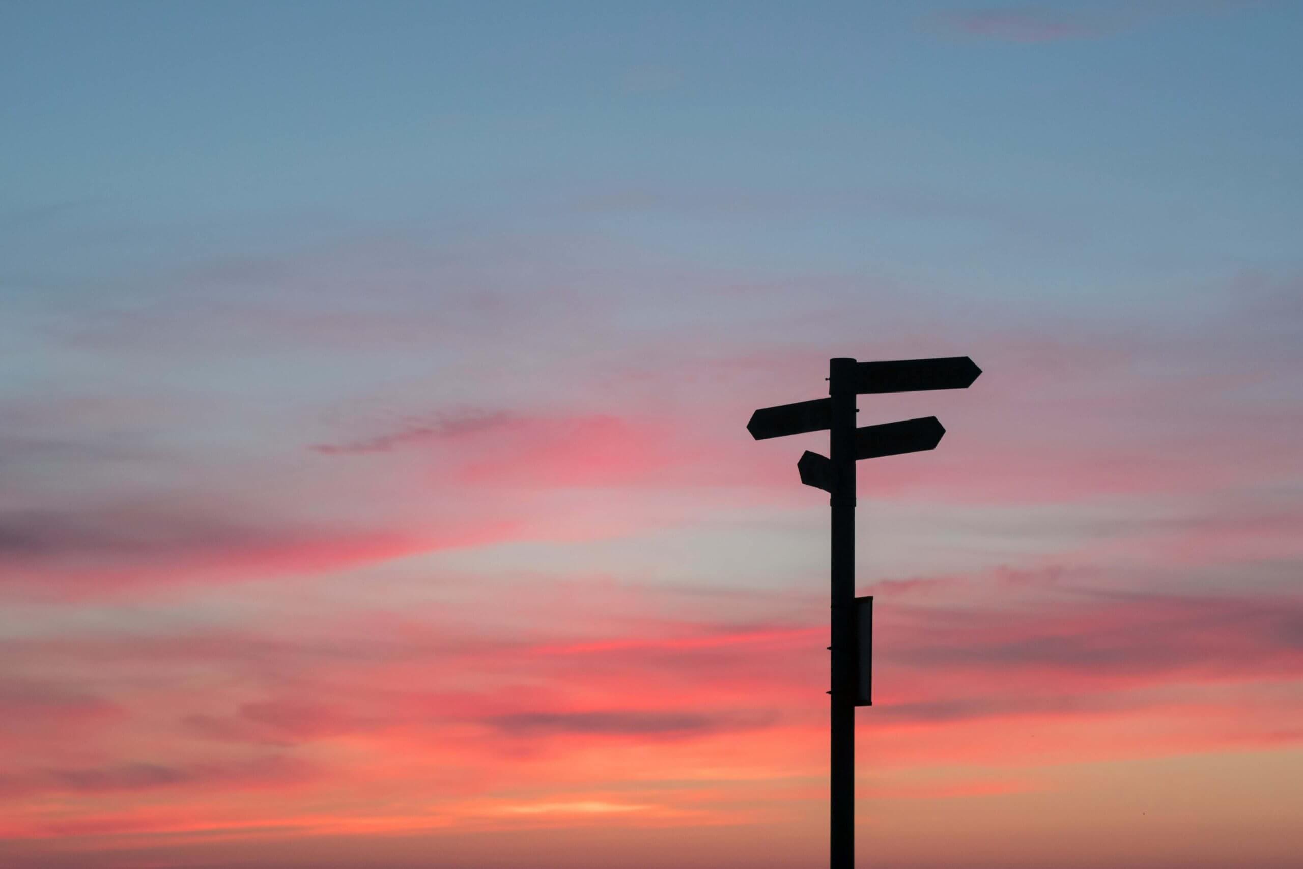 arrows that are pointing in different directions, which demonstrates that you have a lot of paths